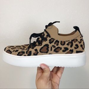COPY - Steve Madden Brixie Leopard Print Knit Platform Sneaker